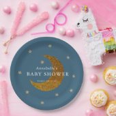 Gold Stars & Moon Baby shower Papier Bord (Feest)