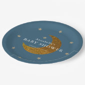 Gold Stars & Moon Baby shower Papier Bord (Gekanteld)