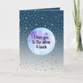 Gold Stars Moon Kaart (Voorkant)