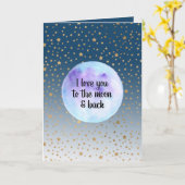 Gold Stars Moon Kaart (Gele Bloem)