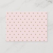 Gold Stars & Moon Pink Baby shower Advies Kaarten (Achterkant)