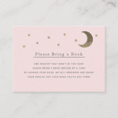 Gold Stars & Moon Pink Breng alsjeblieft een boek  Informatiekaartje (Voorkant)