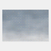 Gold Stars Moons Blue Ombre Inpakpapier Vel (Voorkant 3)