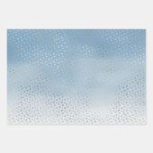 Gold Stars Moons Blue Ombre Inpakpapier Vel (Voorkant 2)