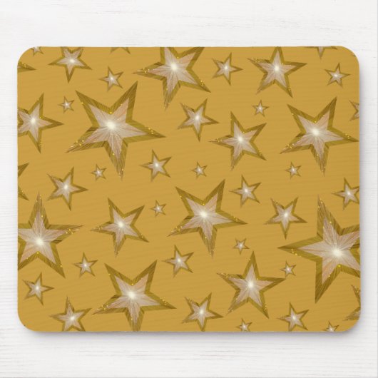 Gold Stars mousepad Gold Muismat (Voorkant)