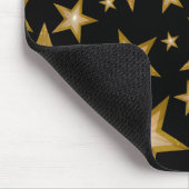Gold Stars mousepad zwart Muismat (Hoek)