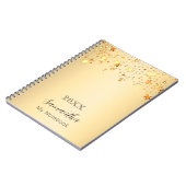 Gold stars naam script notitieboek (Linkerzijde)