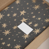 Gold Stars Navy Sky Trendy Starry Pattern Tissuepapier