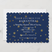 Gold Stars Night Sky Baby shower Kaart (Voorkant)
