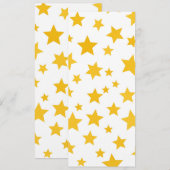gold stars on white background menu (Voorkant / Achterkant)