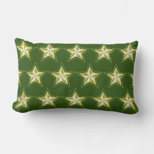 Gold Stars op Green Lumbar Pillow Kussen