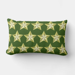 Gold Stars op Green Lumbar Pillow Kussen