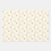 Gold Stars op Ivory Inpakpapier Vel (Voorkant 3)