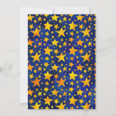 Gold Stars op Navy Blue Open House Afstudeerder Pa Kaart (Achterkant)