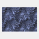 Gold Stars op papierblad met marineslot Night Sky Inpakpapier Vel (Voorkant 3)