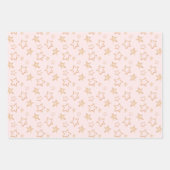 Gold Stars op roze Inpakpapier Vel (Voorkant 2)