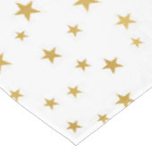 Gold Stars op White Tablecloth Tafelkleed (Gekanteld)