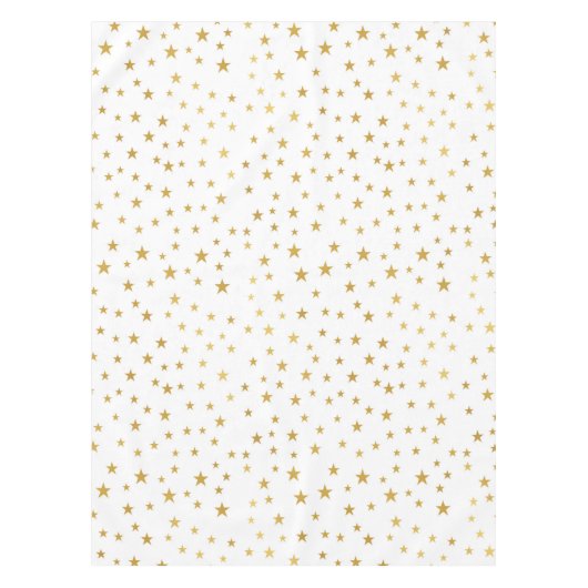 Gold Stars op White Tablecloth Tafelkleed (Voorkant)