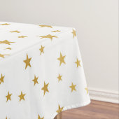 Gold Stars op White Tablecloth Tafelkleed (Voorbeeld)