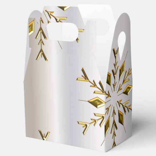 Gold Stars op zilver Bedankdoosjes (Geopend)