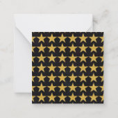 Gold Stars op zwart Notitiekaartje (Achterkant)