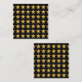 Gold Stars op zwart Notitiekaartje (Voorkant / Achterkant)
