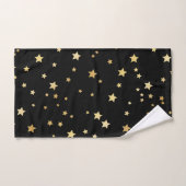 Gold Stars op zwarte achtergrond Bad Handdoek (Handdoek)