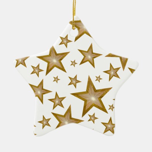 Gold Stars ornament star white (Voorkant)