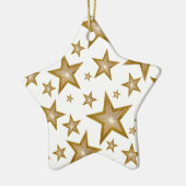 Gold Stars ornament star white (Links)