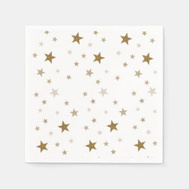 Gold Stars Paper Napkins Servet