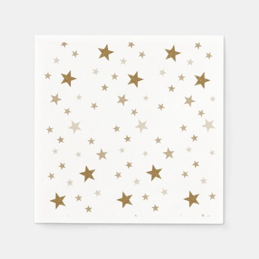 Gold Stars Paper Napkins Servet (Voorkant)