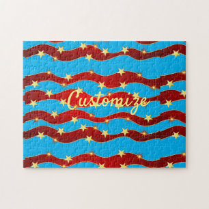 Gold Stars Patriotic Sky Thunder_Cove Legpuzzel