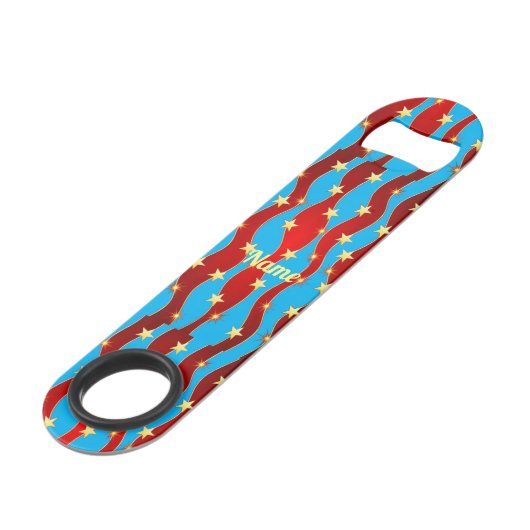 Gold Stars Patriotic Sky Thunder_Cove Speed Flessenopener (Achterkant Gekanteld)