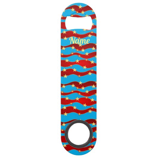 Gold Stars Patriotic Sky Thunder_Cove Speed Flessenopener (Voorkant)