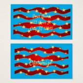 Gold Stars Patriotic Sky Thunder_Cove Visitekaartje (Voorkant /achterkant)