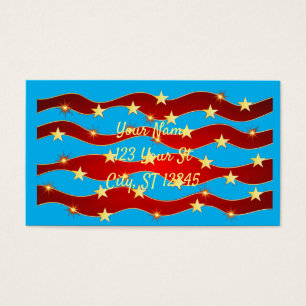 Gold Stars Patriotic Sky Thunder_Cove Visitekaartje