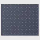 Gold Stars Pattern Optionele Navy Blue ID497 Cadeaupapier (Vlak)