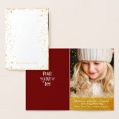 Gold Stars "Peace Love Joy" - Aangepaste foto Folie Kaarten (Display)