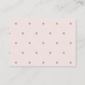 Gold Stars & Pink Clouds Baby shower Advies Kaarte Informatiekaartje (Achterkant)
