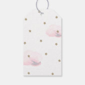 Gold Stars & Pink Clouds Baby shower Dank u Cadeaulabel (Achterkant)