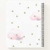 Gold Stars & Pink Clouds Baby shower Gastenboek Notitieboek (Achterkant)