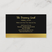 *~* Gold Stars PINK Lashes Brows Extensions Chic Visitekaartje (Achterkant)