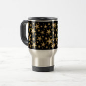 Gold Stars reizen/forenzen mok zwart (Voorkant links)
