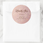 Gold Stars Roos Beauty Shop Luxe Elegant Trendy Ronde Sticker (Tas)