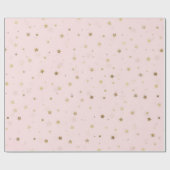 Gold Stars Roze gradiëntontwerp Cadeaupapier (Vlak)