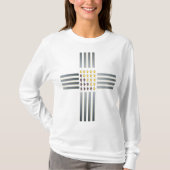 Gold Stars Silver Stripes Cross T-shirt (Voorkant)