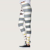Gold Stars Silver Stripes Leggings (Links)