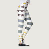 Gold Stars Silver Stripes Leggings (Rechts)