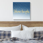 Gold Stars Sky Shine Bright Canvas Afdruk (Insitu (Slaapkamer))