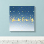 Gold Stars Sky Shine Bright Canvas Afdruk (Insitu (Houten vloer))